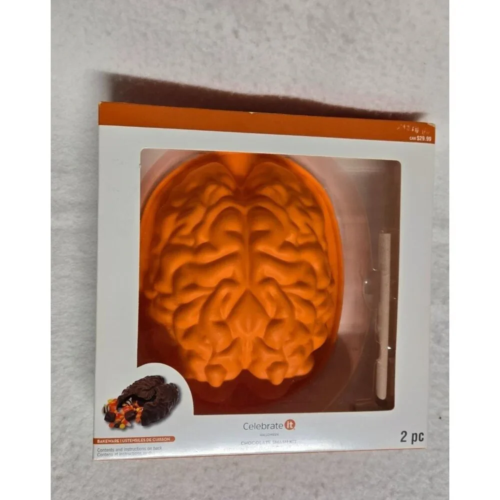 Celebrate It Brain Silicone Mold‎ Chocolate Smash Kit with Mallet